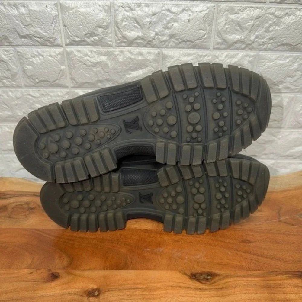 Louis Vuitton LV Trainer Black Monogram Hiking Sneakers Men Size 12 Designer‎